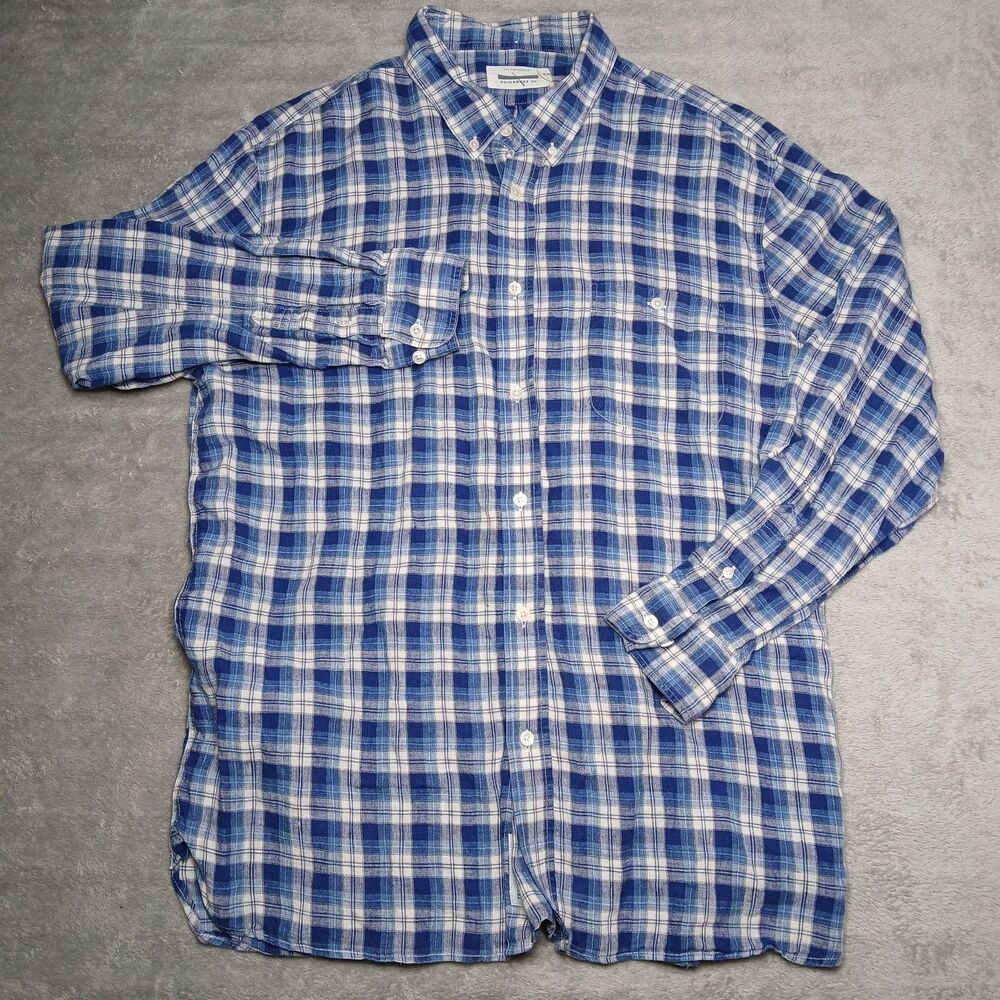 Ply The Waters Mens XXL 2XL Tessitura Monti Italy Mother of Pearl Button Down